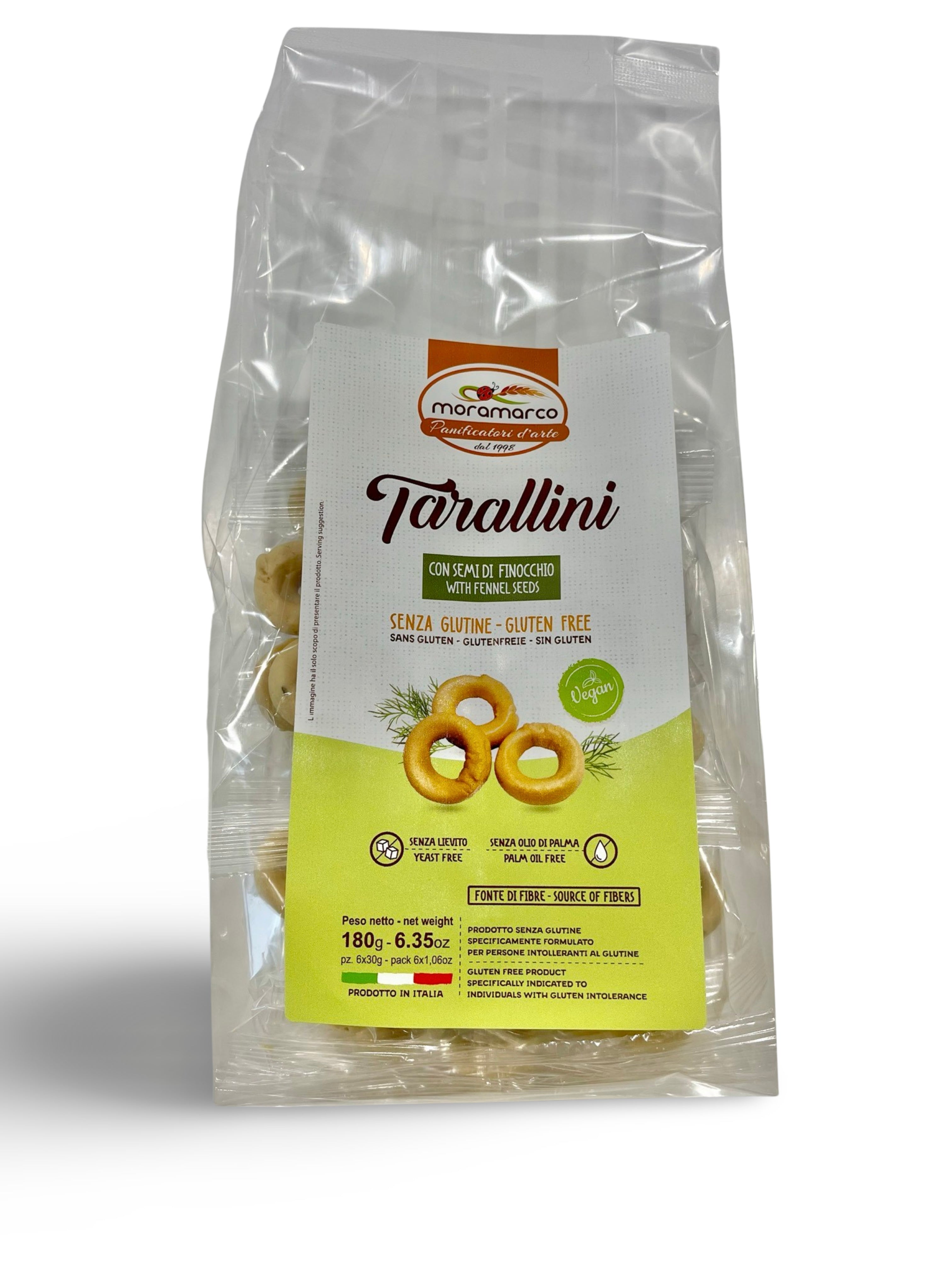 Tarallini with fennel gluten-free, vegan