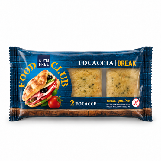 Nutrifree Focaccia gluten free, lactose-free, egg-free