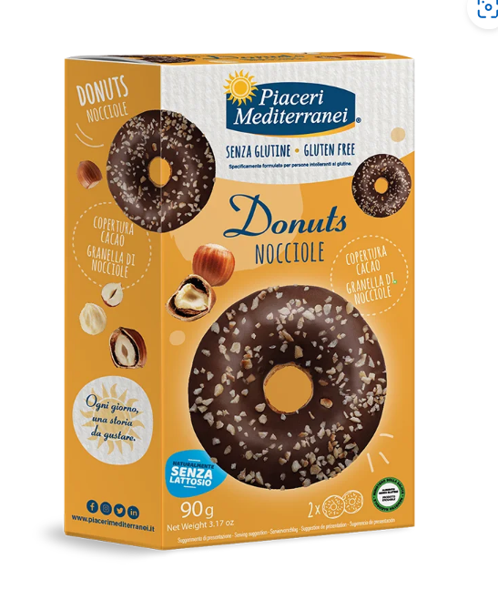 Hazelnut donut gluten-free and lactose-free