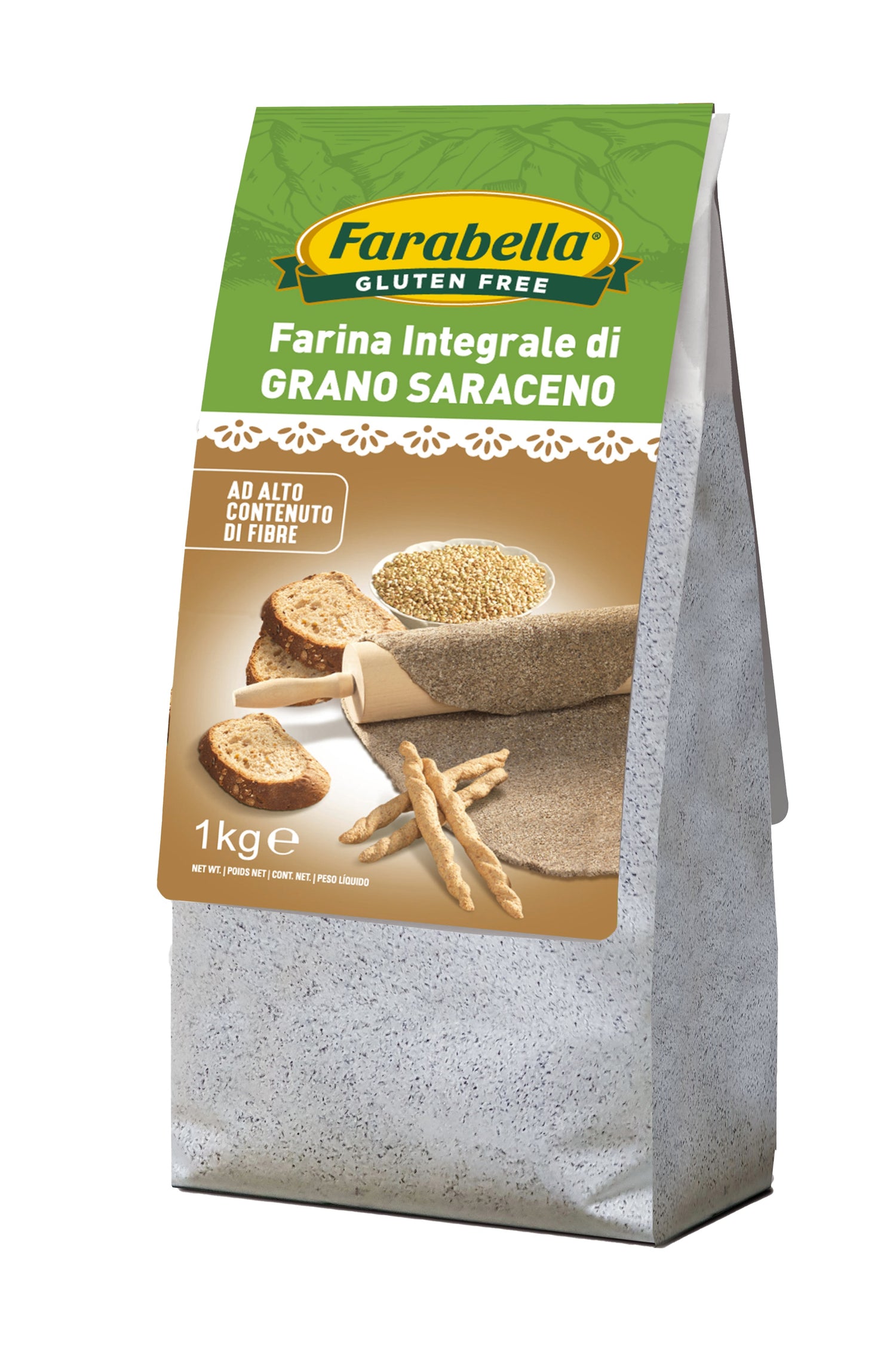 Farabella whole grain buckwheat flour gluten-free