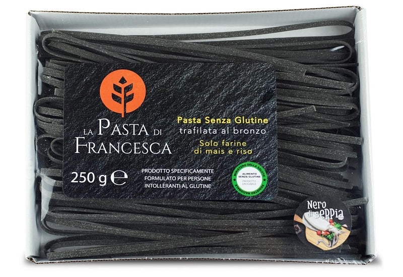 Pasta di Francesca egg fettuccine with squid ink gluten-free