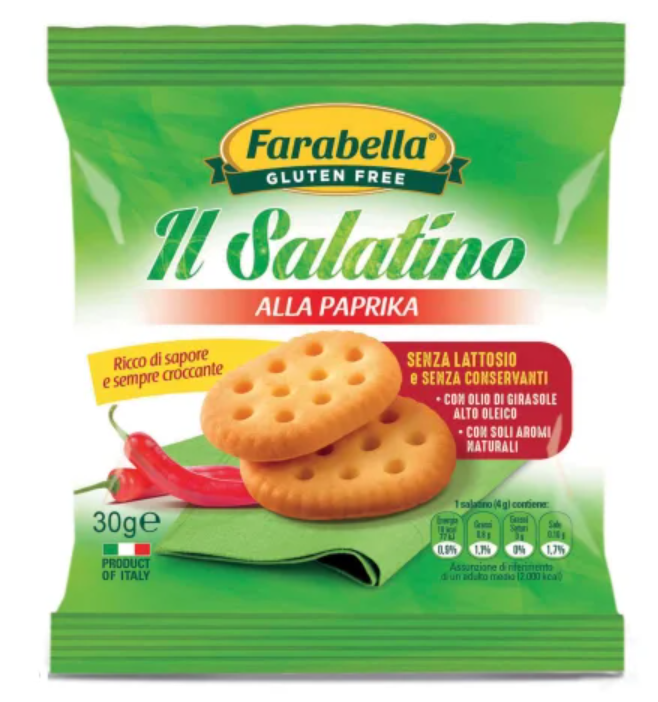 Farabella salted biscuits with paprika lactose free, gluten-free