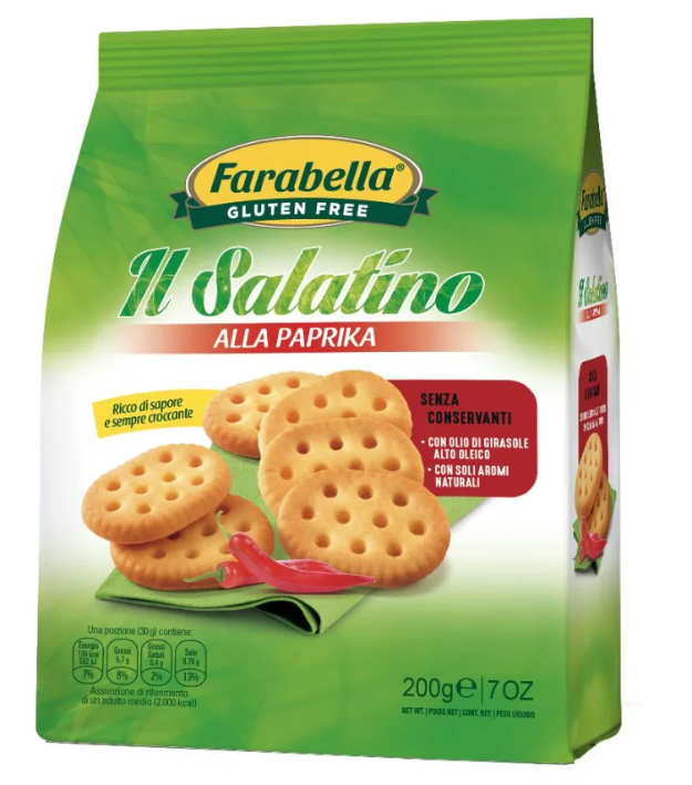 Farabella salted biscuits with paprika lactose free, gluten-free