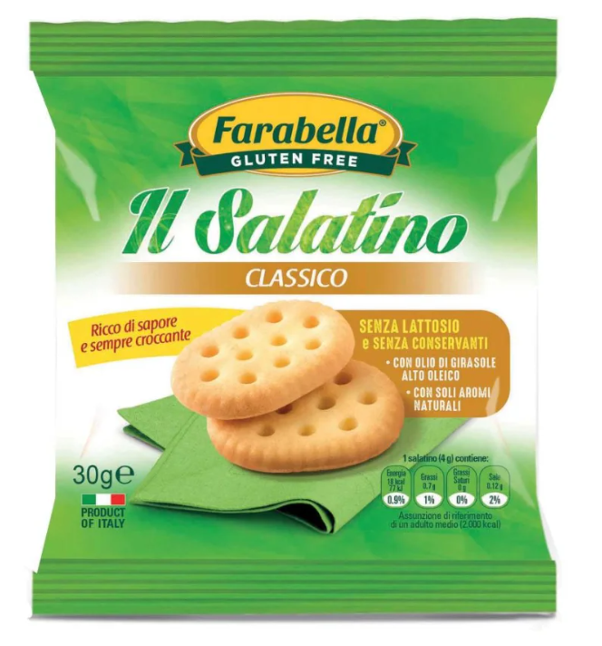Farabella salted biscuits lactose free, gluten-free