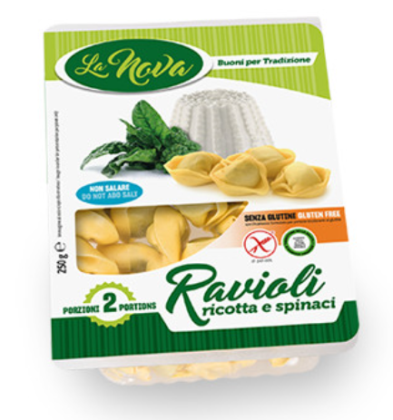 La Nova Ricotta and spinach tortelloni gluten free