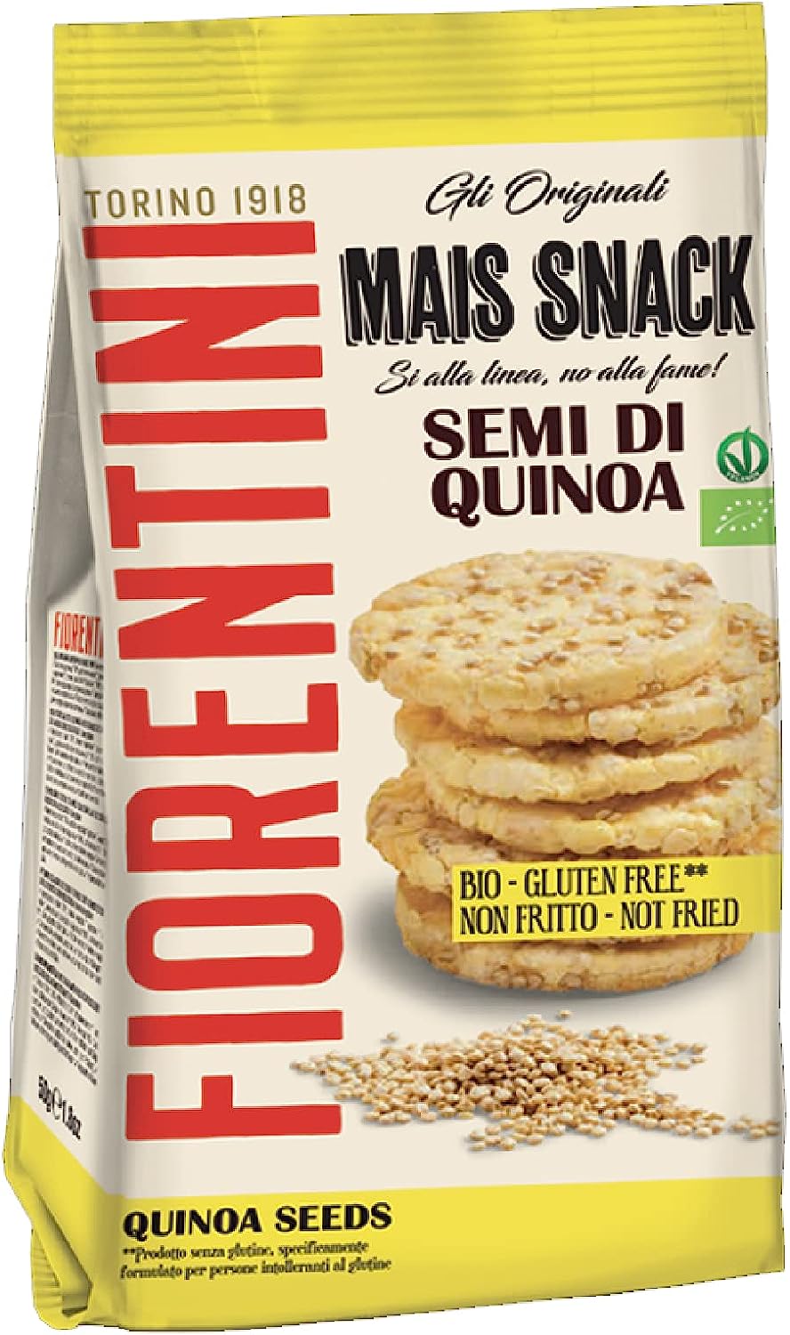 Fiorentini bio gluten-free corn galette with quinoa seeds, vegan