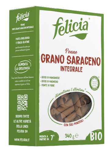 Felicia wholemeal buckwheat penne rigate organic guten-fee