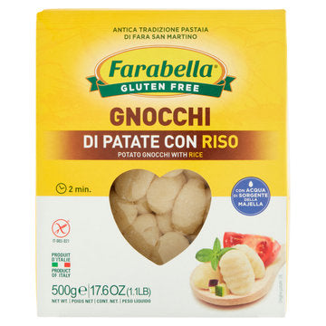 Farabella potato gnocchi with rice gluten-free