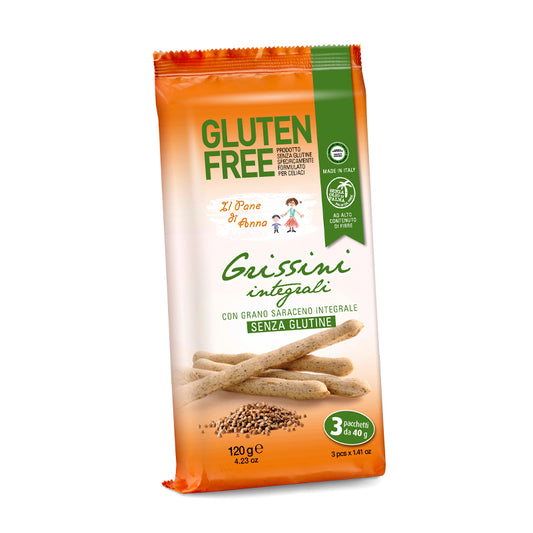 Whole grain grissini with whole grain buckwheat gluten-free