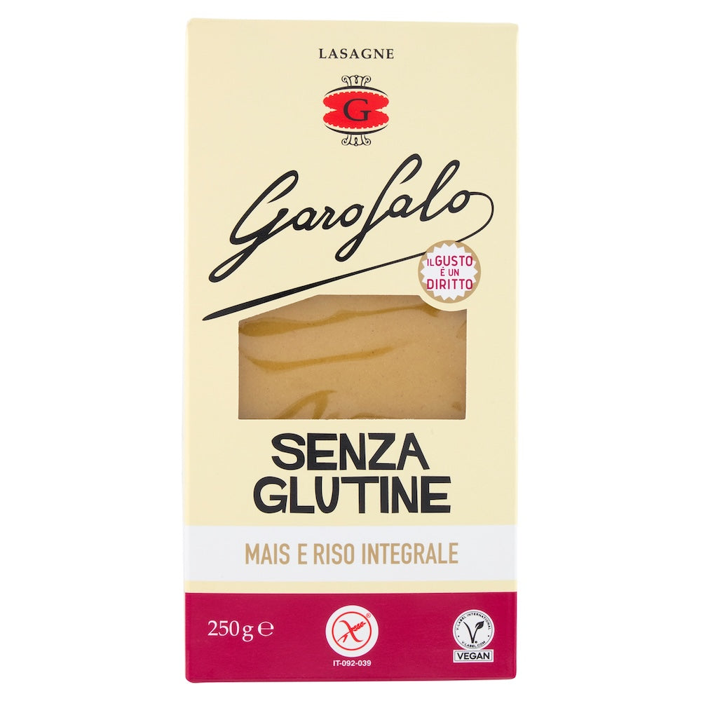 GAROFALO gluten free lasagne from corn and brown rice