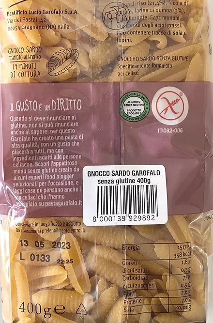 GAROFALO Gnocchi Sardi gluten-free