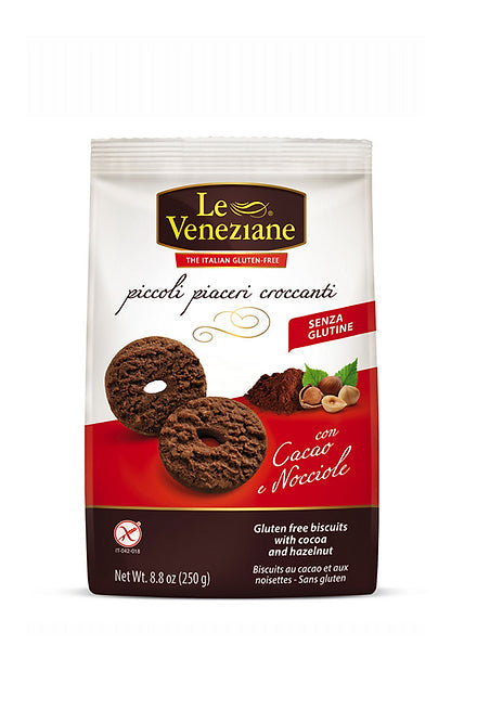 LE VENEZIANE Biscuits with cocoa and hazelnuts gluten-free