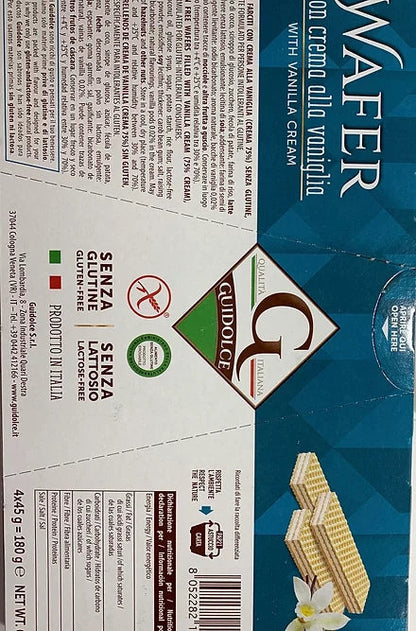 Gluten-free wafer filled with vanilla cream