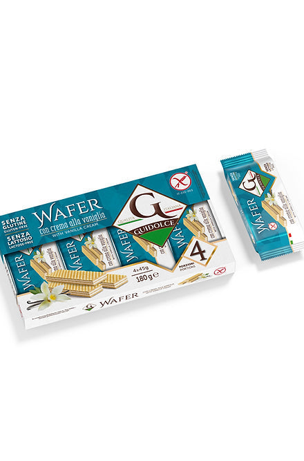 Gluten-free wafer filled with vanilla cream