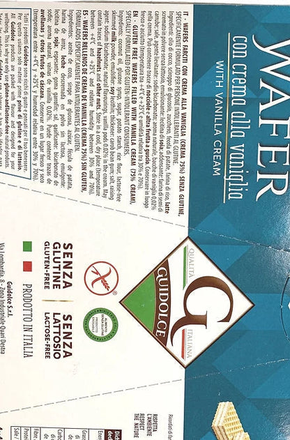 Gluten-free wafer filled with vanilla cream