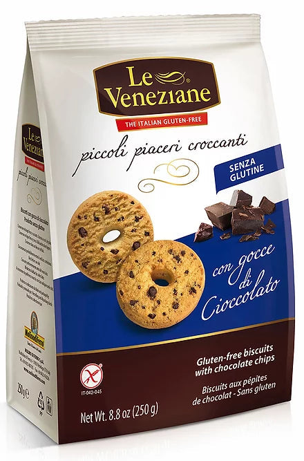 LE VENEZIANE Biscuits aux pépites de chocolat sans gluten