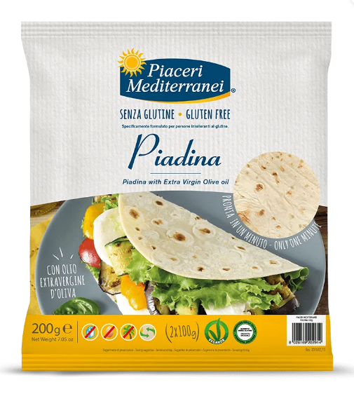 Piadina gluten-free, lactose and egg-free