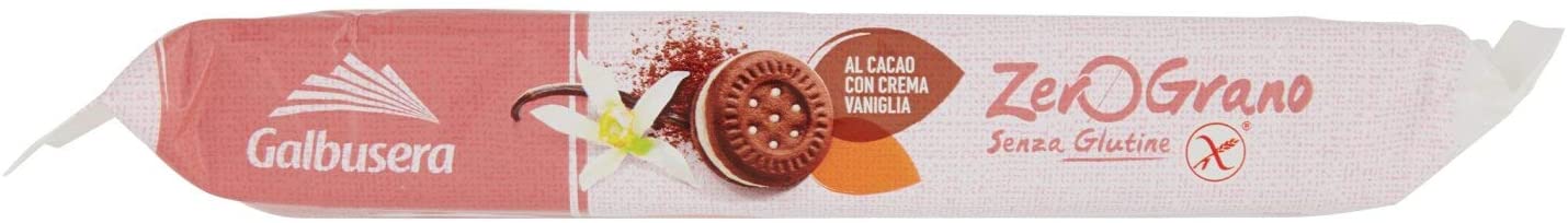 Biscuits Galbusera au cacao et crème vanille sans gluten et sans lactose